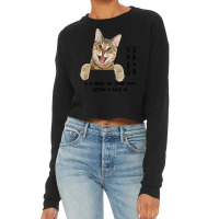 Cat Out Of The Bag Cropped Sweater | Artistshot