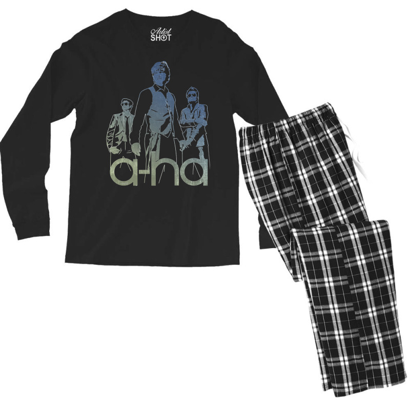 Aha Die Timeline A Ha Rave Acid   Blue Men's Long Sleeve Pajama Set by yazidukolopt | Artistshot