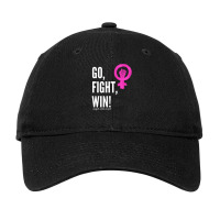 Go Fight Win Support Women In Sports Women's Day Adjustable Cap | Artistshot