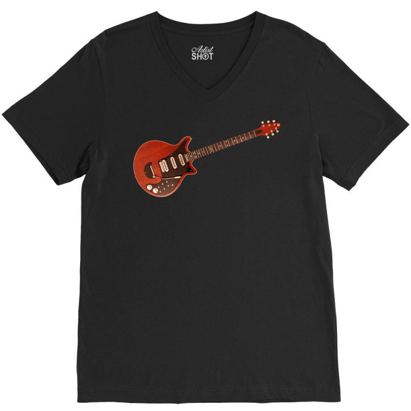 Brian Mayx27s Guitar Red Special Classic Tshirt V-neck Tee | Artistshot