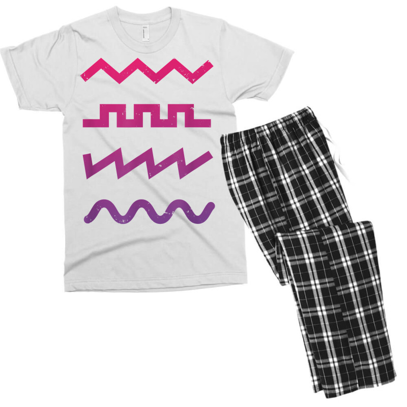 Waveform Techno Synthesizer Synth Analog T Shirt Men's T-shirt Pajama Set | Artistshot