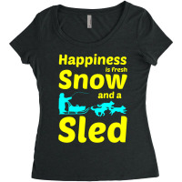 Husky Sledding Sled Dog Racing Alaskan Racer Dad Women's Triblend Scoop T-shirt | Artistshot