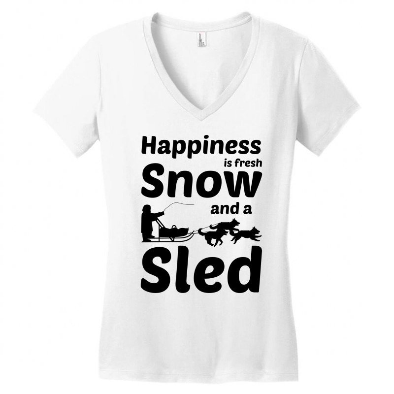 Husky Sledding Sled Dog Racing Alaskan Racer Dad Women's V-neck T-shirt | Artistshot