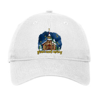 Christmas Church And Snow Grace And Mercy Adjustable Cap | Artistshot