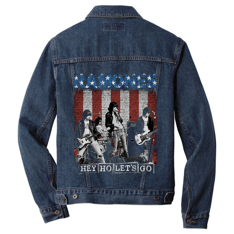 Hey Ho Lets Go Men Denim Jacket | Artistshot