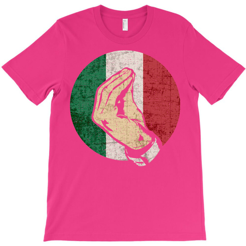 Italian Hand Gesture Sing Language Funny Italy Flag Vintage T-Shirt by calceabbane2 | Artistshot