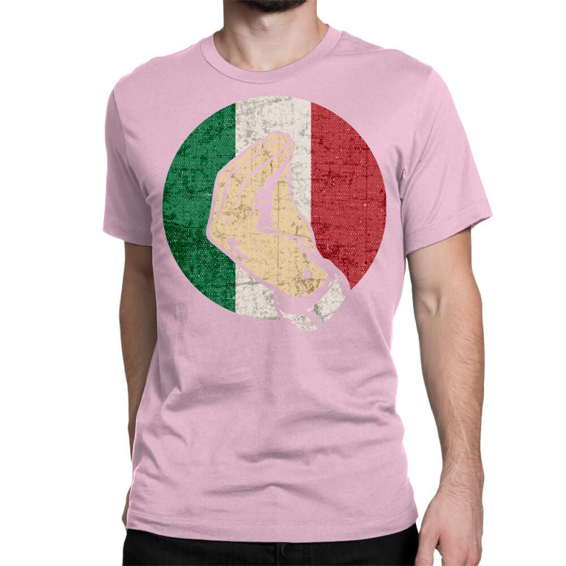 Italian Hand Gesture Sing Language Funny Italy Flag Vintage Classic T-shirt by calceabbane2 | Artistshot