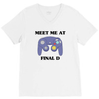 Smash Controller Melee Video Game Controller Illustration Final Destin V-neck Tee | Artistshot