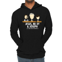 Jesus, Mary, Joseph & The Wee Donkey Lightweight Hoodie | Artistshot