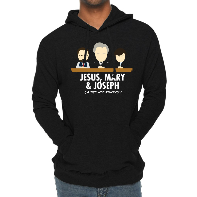 Jesus, Mary, Joseph & The Wee Donkey Lightweight Hoodie by DanielPatrickGrasseschi | Artistshot