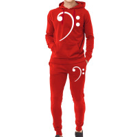 Bass Clef Music Musician Party Festival Dance   70s Hoodie & Jogger Set | Artistshot