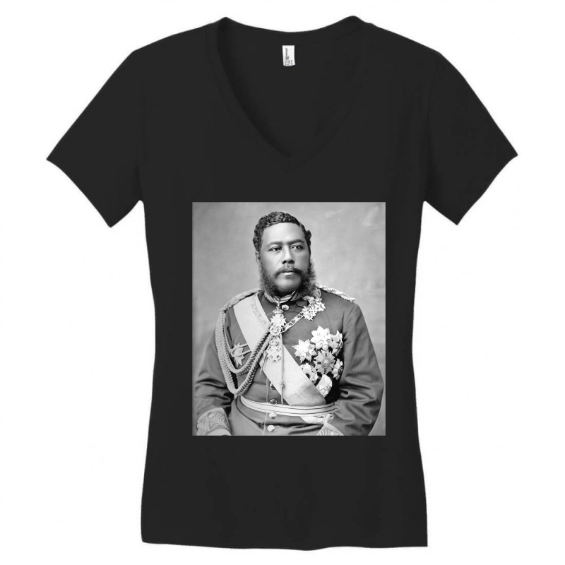 Kalākaua, The Last King Of Hawaii. Women's V-Neck T-Shirt by PaulJKrois | Artistshot