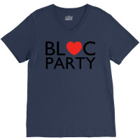 Bloc Party Heart   80s V-neck Tee | Artistshot