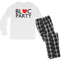 Bloc Party Heart   80s Men's Long Sleeve Pajama Set | Artistshot