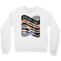 Arcade Fire   Discography Crewneck Sweatshirt | Artistshot