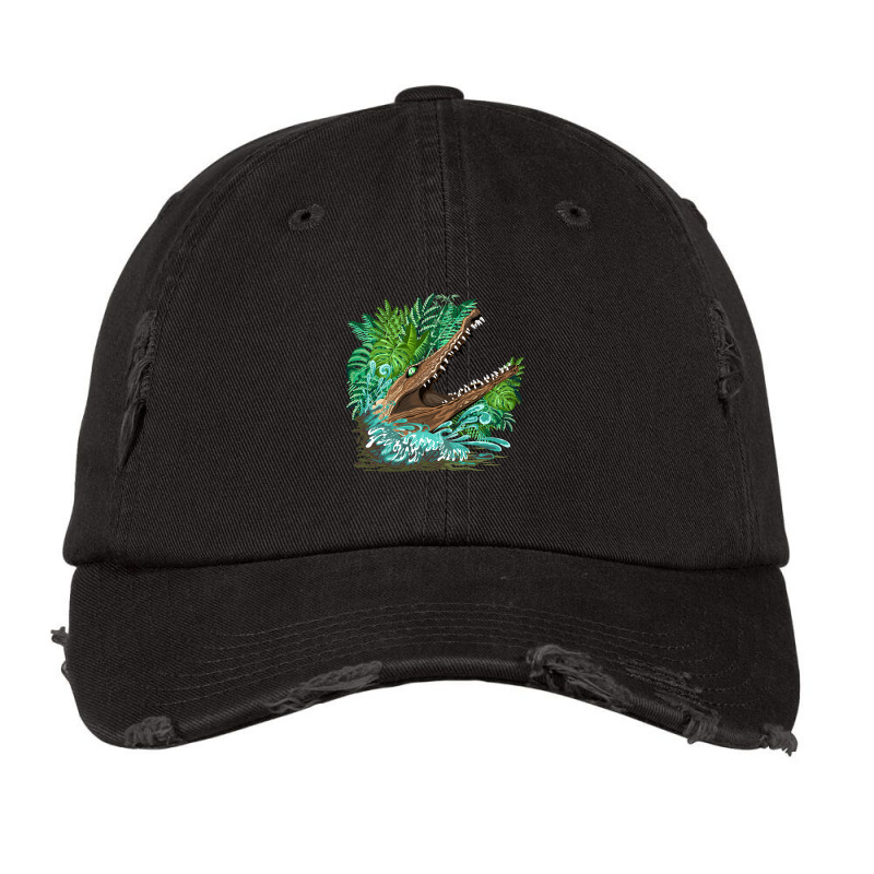 Hot Trend Crocodile Alligator Attack In The Swamp Vintage Cap by macklinsampson | Artistshot