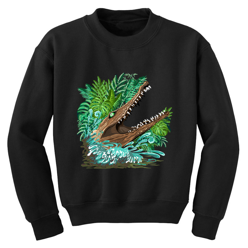 Hot Trend Crocodile Alligator Attack In The Swamp Youth Sweatshirt by macklinsampson | Artistshot