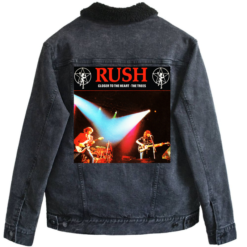 Best New Covers Rush   Cute Unisex Sherpa-lined Denim Jacket | Artistshot