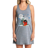 Pekingese Under Moonlight Snow Christmas Pajama 63 Tank Dress | Artistshot