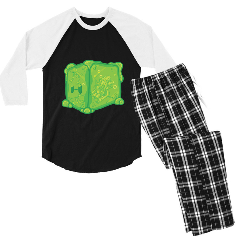 Green Gelatinous Cube Men's 3/4 Sleeve Pajama Set | Artistshot