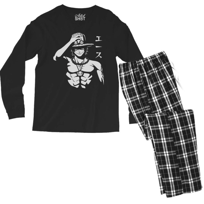 Portgas D Ace Men's Long Sleeve Pajama Set | Artistshot