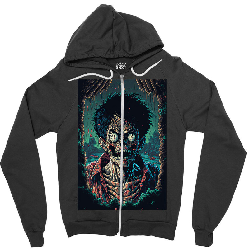 Zombie Luffy Zipper Hoodie | Artistshot