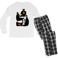 Cats In Jazz Classic  Tumblr Men's Long Sleeve Pajama Set | Artistshot