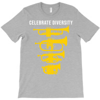 Celebrate Diversity Funny Trumpet Flugelhorn Cornet Pocket Trumpet Gif T-shirt | Artistshot