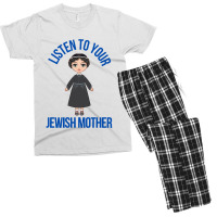 Listen To Your Jewish Mother Funny Cute Jewish Holidays Gift Men's T-shirt Pajama Set | Artistshot