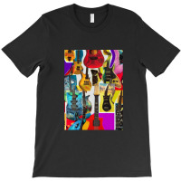 Copy Of Tie Dye Tile Electric Guitar Trippy Fire Hippie Jimi Display P T-shirt | Artistshot