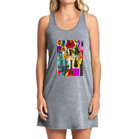 Copy Of Tie Dye Tile Electric Guitar Trippy Fire Hippie Jimi Display P Tank Dress | Artistshot