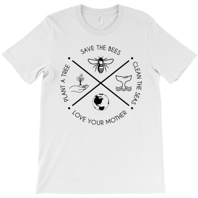 Save The Bees T-shirt Designed By Rakuzanian