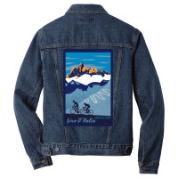 Giro D' Italia Retro  Passo Dello Stelvio Cycling Poster Men Denim Jacket | Artistshot