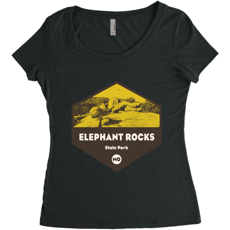 Hot Trend Elephant Rocks State Park Missouri Women's Triblend Scoop T-shirt by macklinsampson | Artistshot