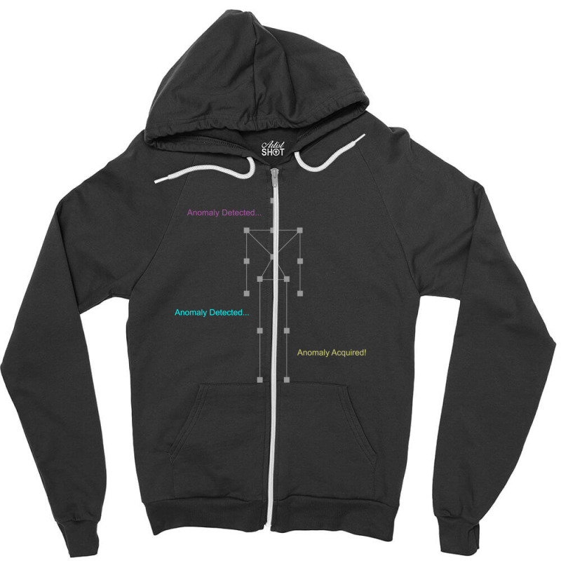 Anomaly Detected - Gray Zipper Hoodie by CurtisDaleCochran | Artistshot