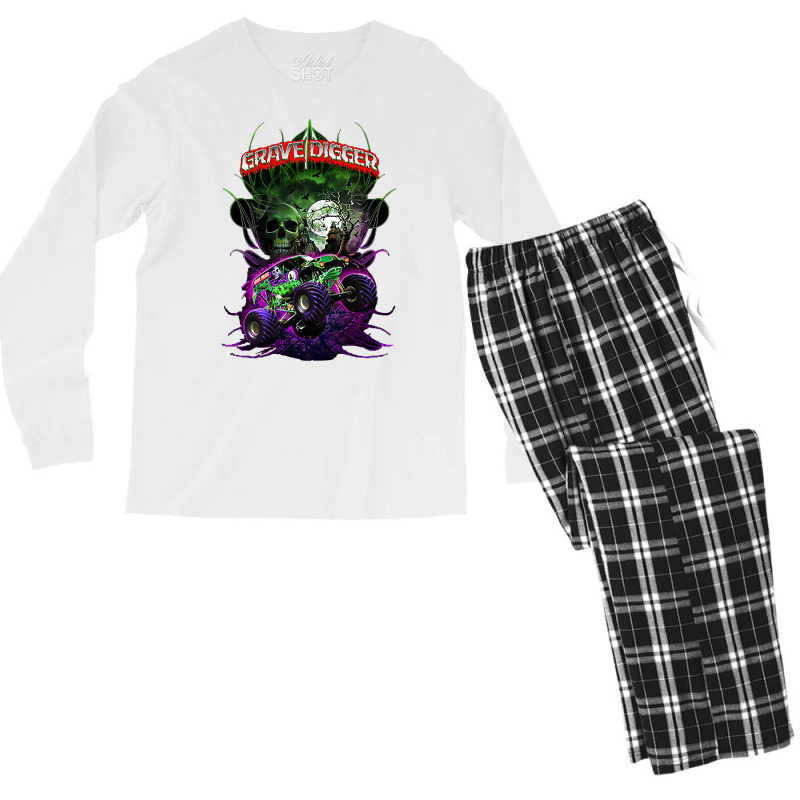 Grave Digger Monster Jam Monster Truck Men's Long Sleeve Pajama Set by nianaraegana | Artistshot