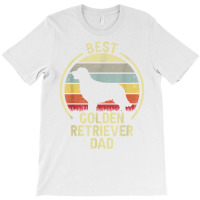 Best Dog Father Dad   Vintage Golden Retriever T Shirt T-shirt | Artistshot