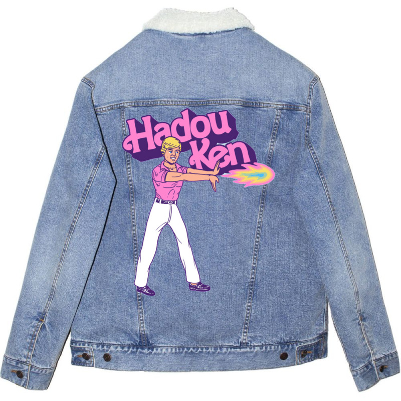 Hadou Ken Unisex Sherpa-Lined Denim Jacket by nianaraegana | Artistshot