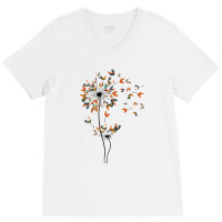 Dandelion Chicken Flower   Floral Chicken Tree Lover V-neck Tee | Artistshot