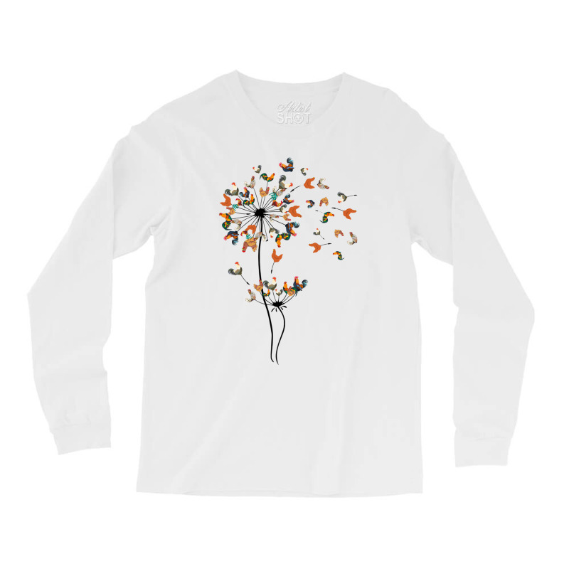 Dandelion Chicken Flower   Floral Chicken Tree Lover Long Sleeve Shirts by DonnaSchennum1234 | Artistshot