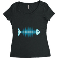 Trending Fish Bones Music Soundwave Women's Triblend Scoop T-shirt | Artistshot