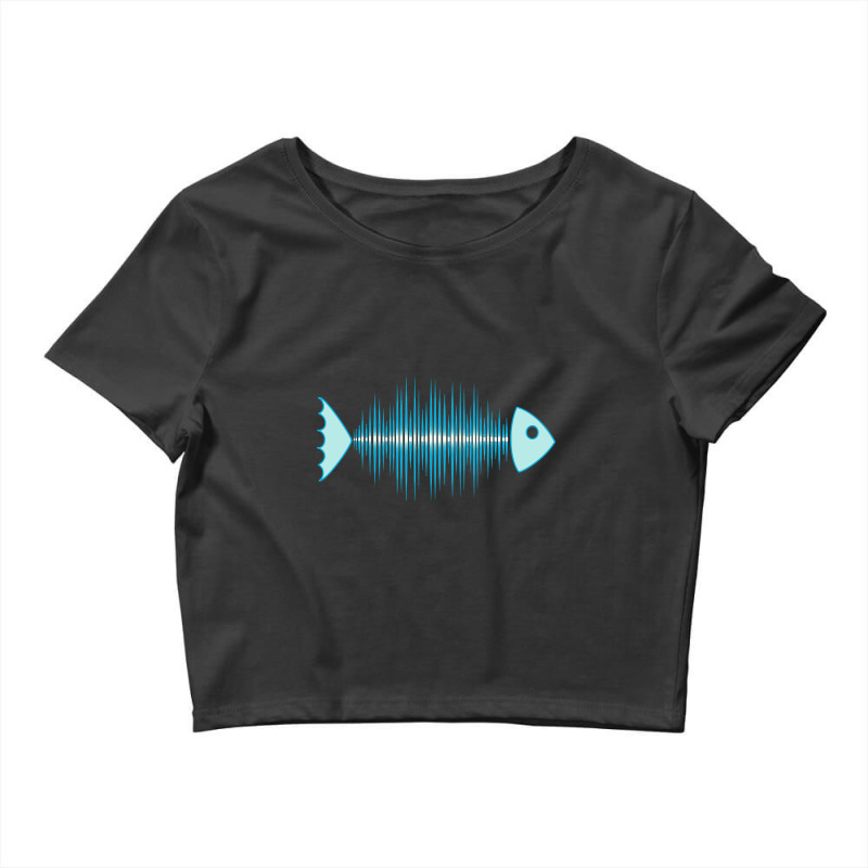 Trending Fish Bones Music Soundwave Crop Top by macklinsampson | Artistshot