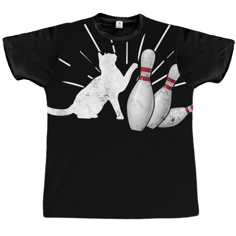 Alley Cat Tipping Pins Funny Bowling T Shirt Graphic T-shirt | Artistshot