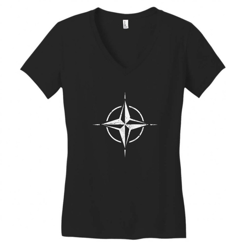 Nato Otan Flag Symbol Western Military Alliance Women's V-Neck T-Shirt by jadedward23 | Artistshot