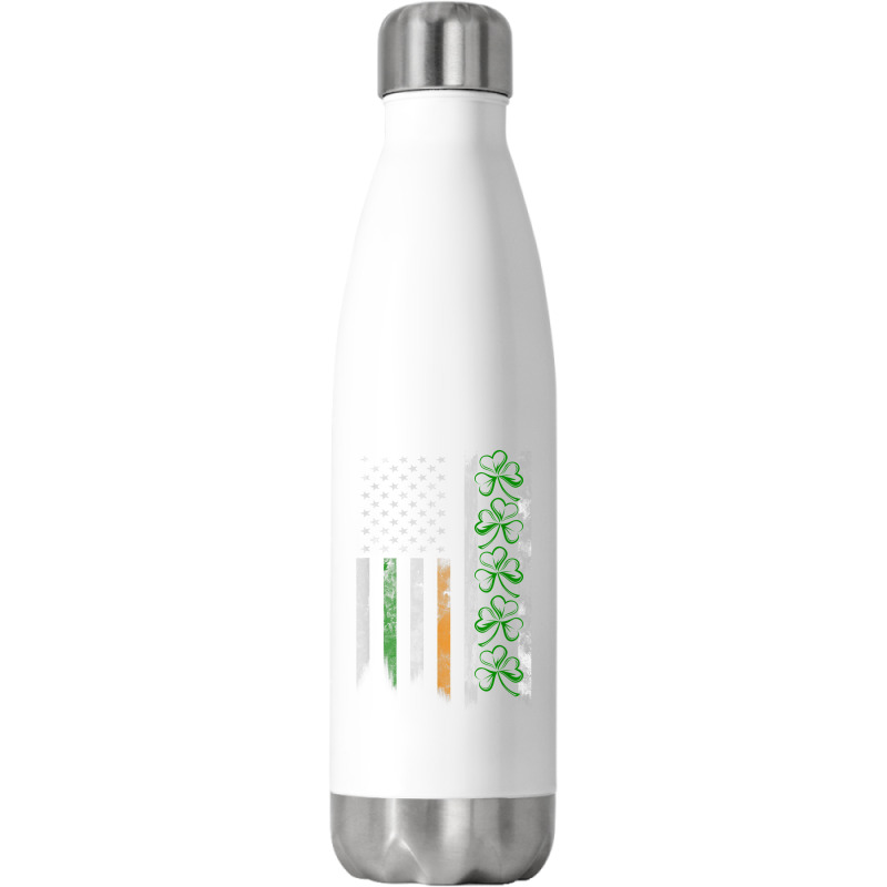 Irish American Ireland Flag Shamrock Stainless Steel Water Bottle | Artistshot