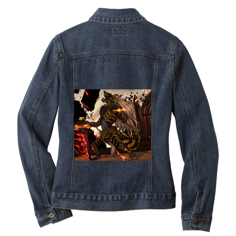 Blaidd Strive Burn Friend Ladies Denim Jacket by ErnestGallon | Artistshot