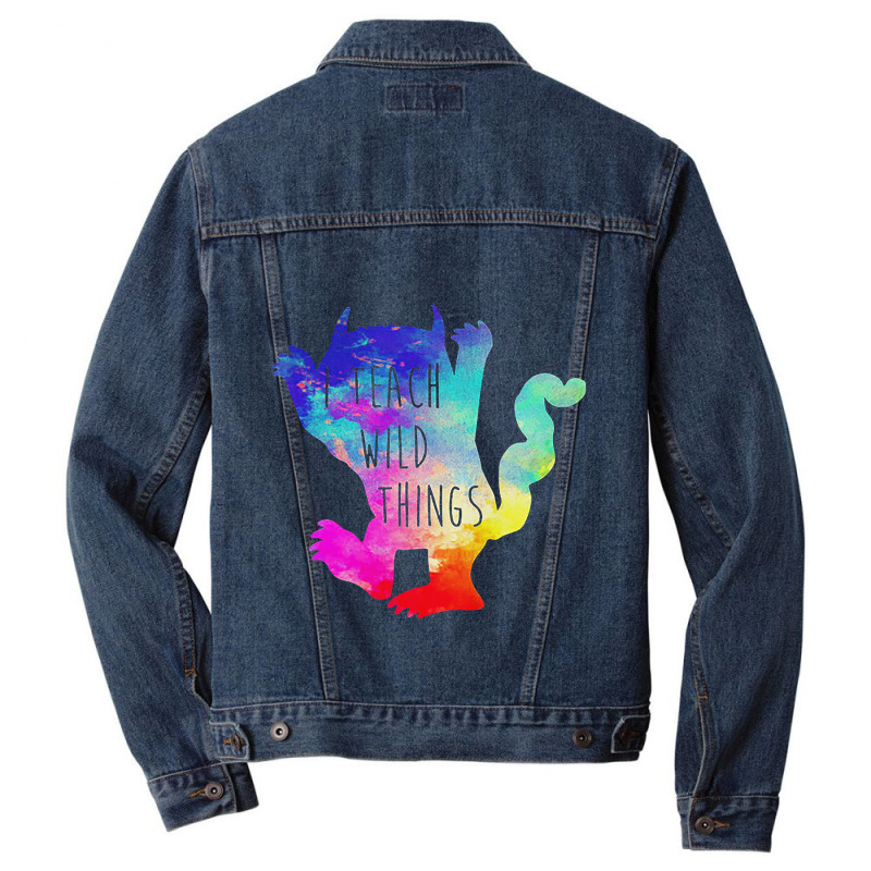 I Teach Wild Things Monster T Funny Halloween Gifts Men Denim Jacket by DonnaSchennum1234 | Artistshot