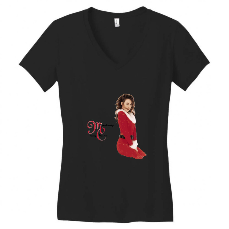 Mans Mariah Carey Merry Christmas 1 Women's V-Neck T-Shirt by MeganCangelosi | Artistshot