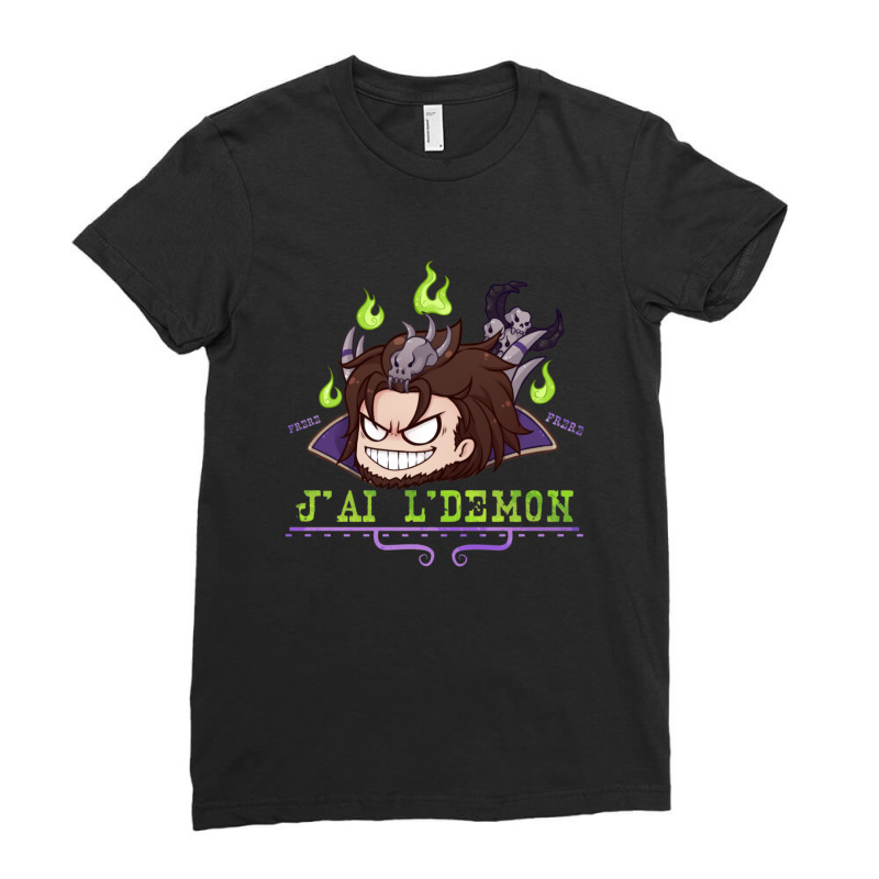 Warlock I Have The Demon Ladies Fitted T-Shirt by MernaPutney | Artistshot