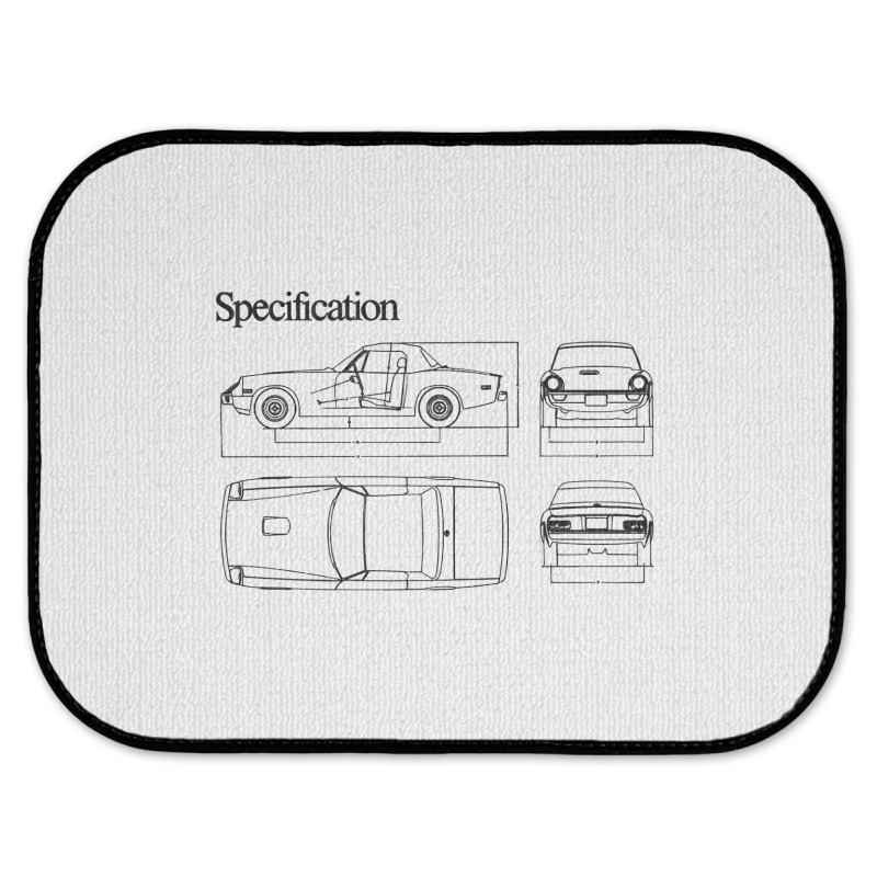 Jensen Healey   Technical Specs Rear Car Mat | Artistshot